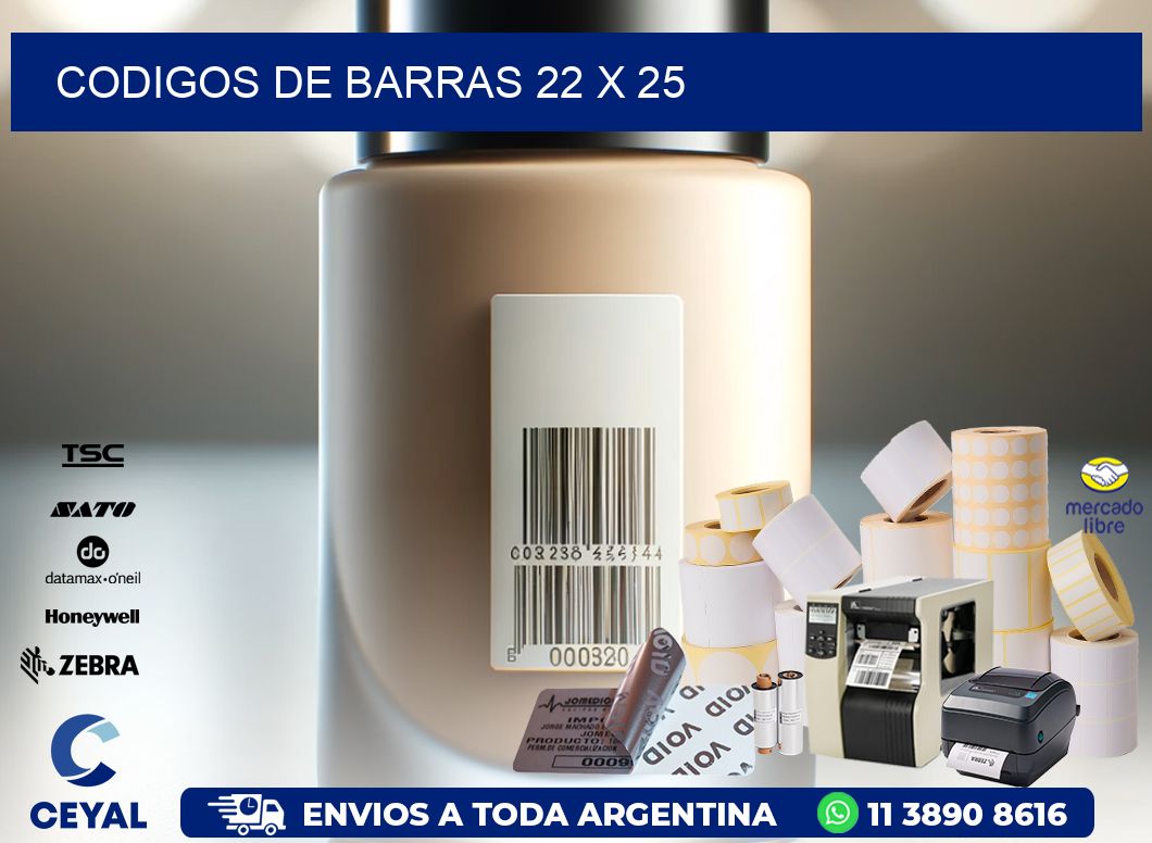 codigos de barras 22 x 25