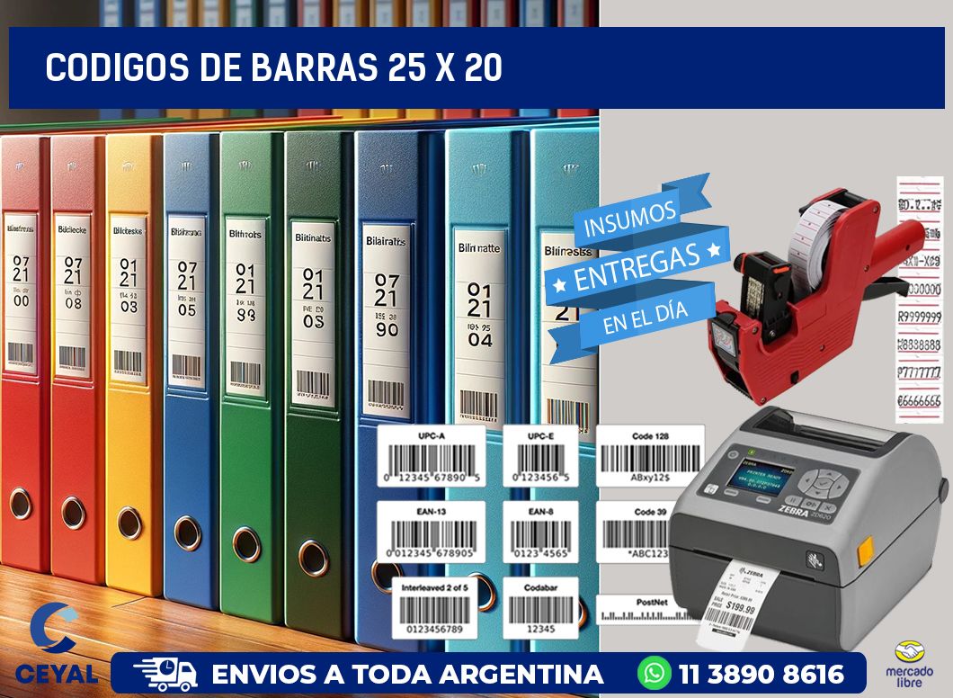 codigos de barras 25 x 20