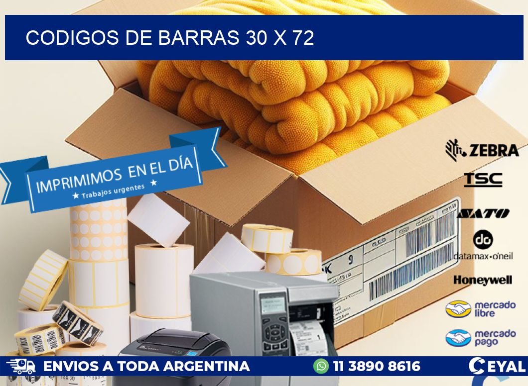 codigos de barras 30 x 72