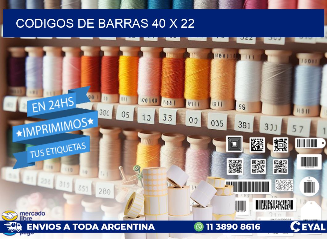 codigos de barras 40 x 22