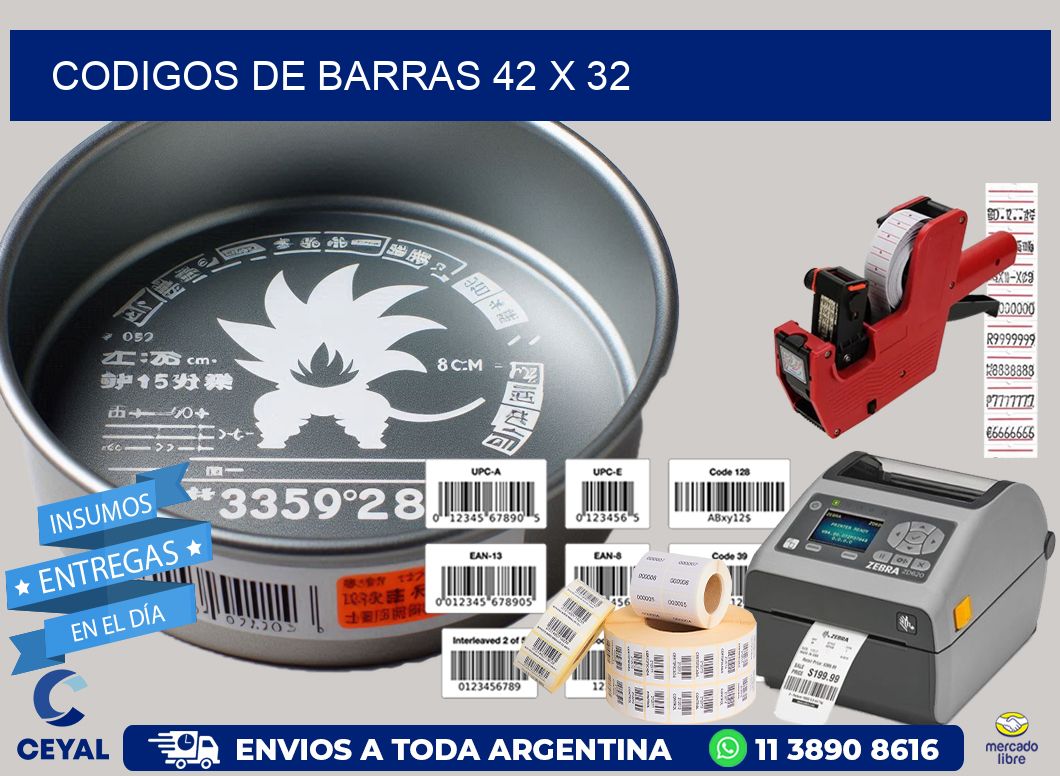 codigos de barras 42 x 32