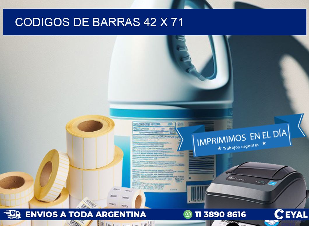 codigos de barras 42 x 71