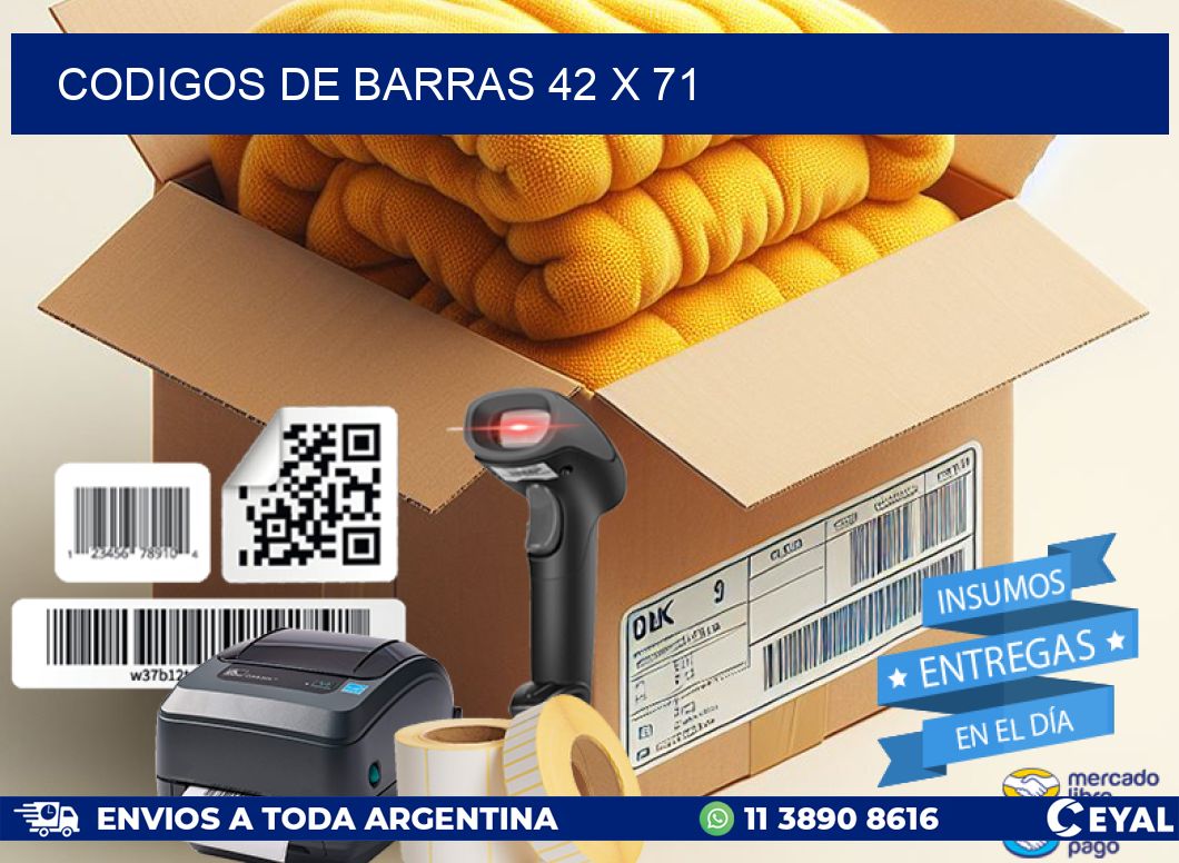 codigos de barras 42 x 71