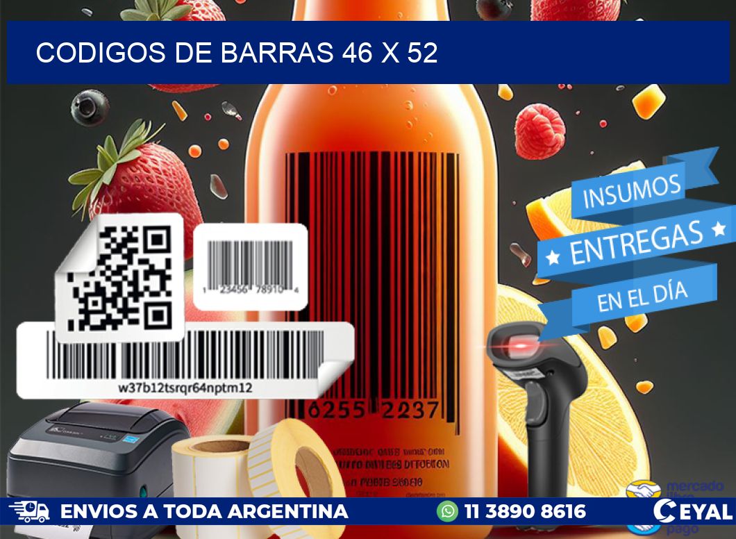 codigos de barras 46 x 52