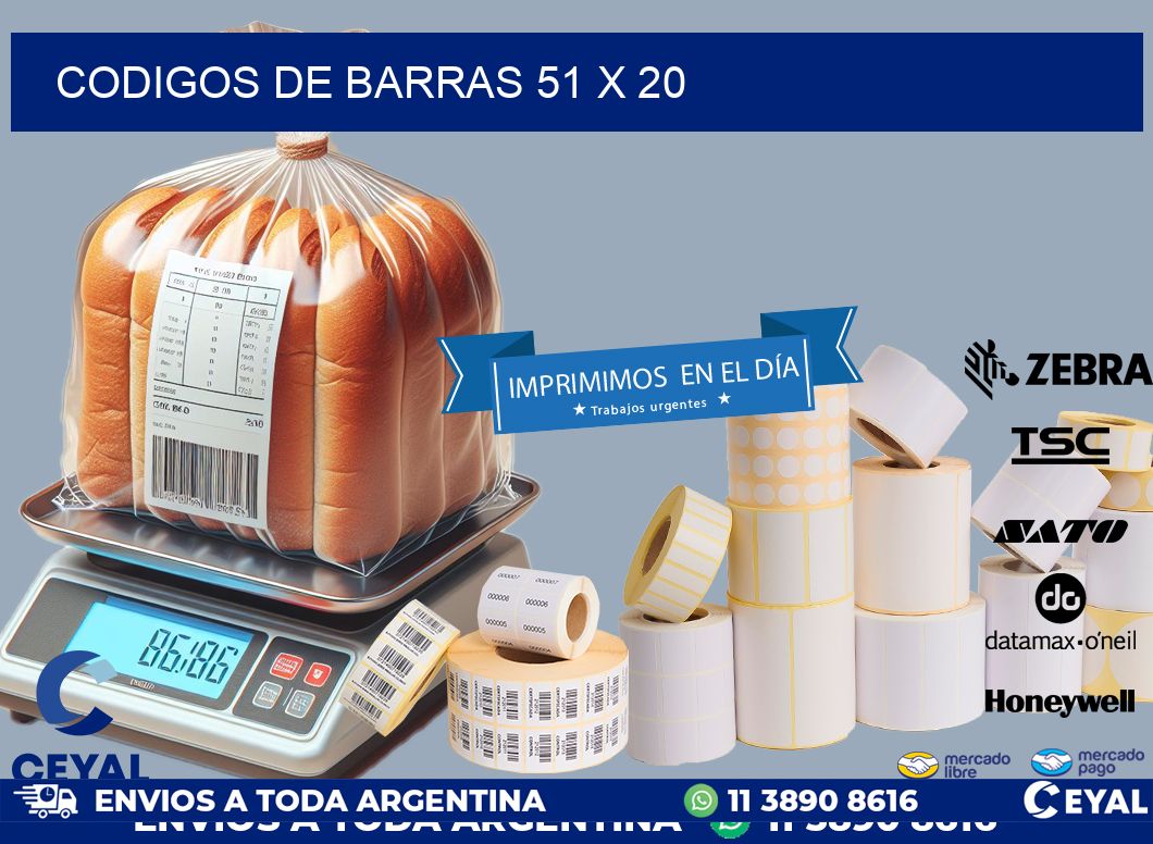 codigos de barras 51 x 20