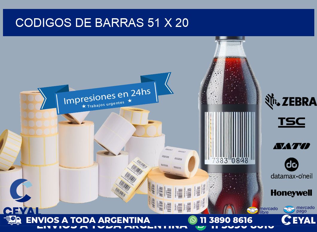 codigos de barras 51 x 20