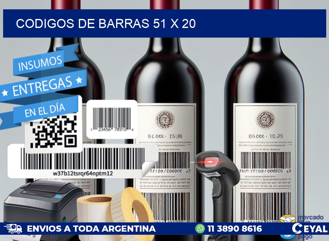 codigos de barras 51 x 20