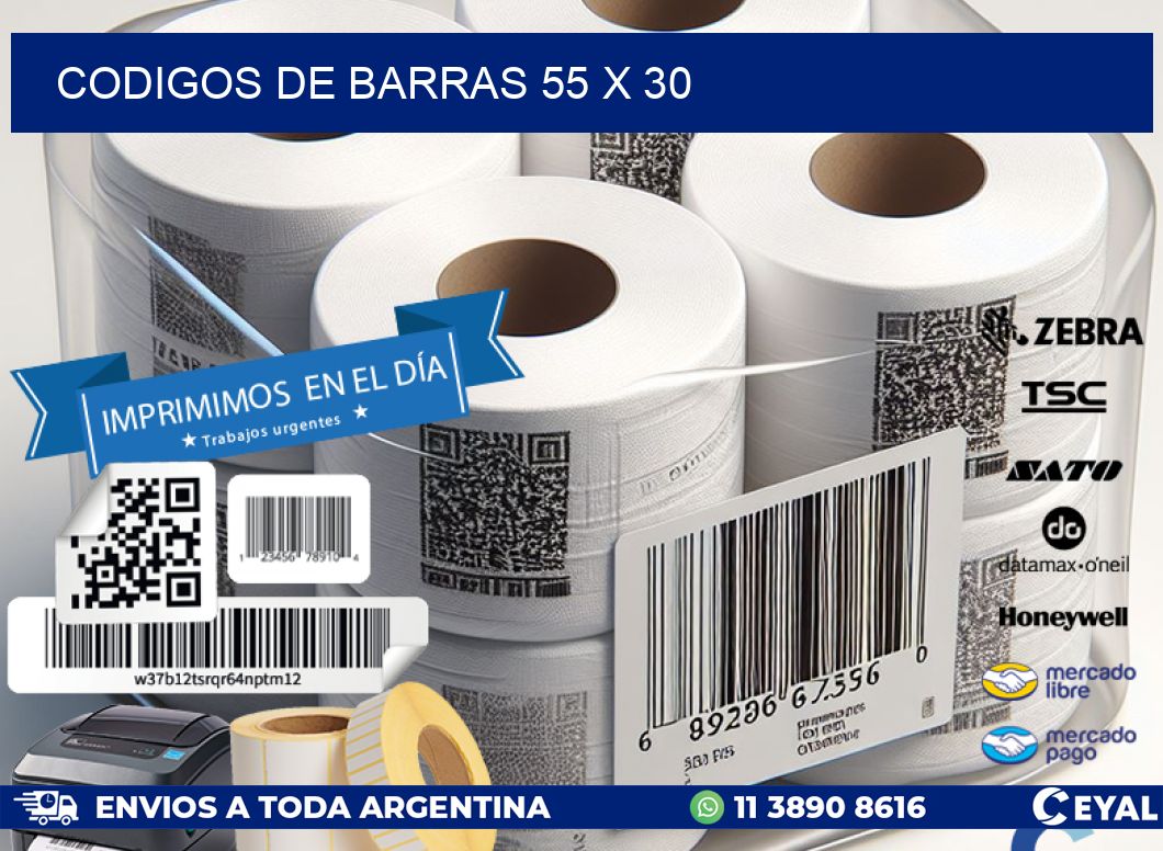 codigos de barras 55 x 30