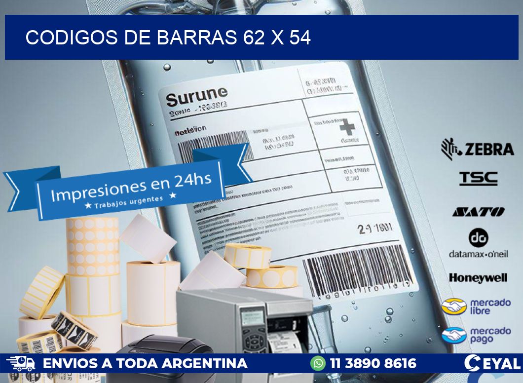 codigos de barras 62 x 54