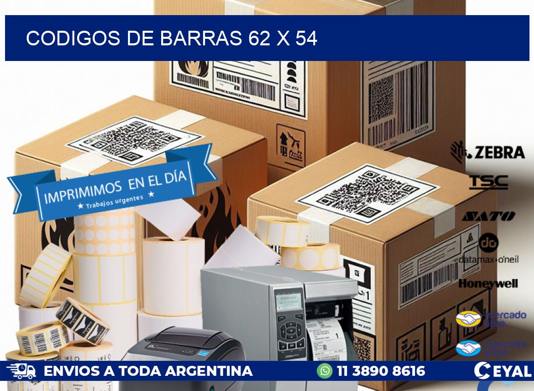 codigos de barras 62 x 54