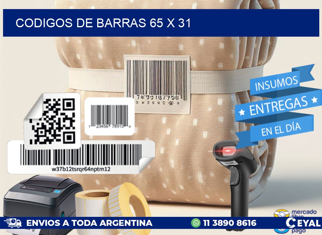 codigos de barras 65 x 31