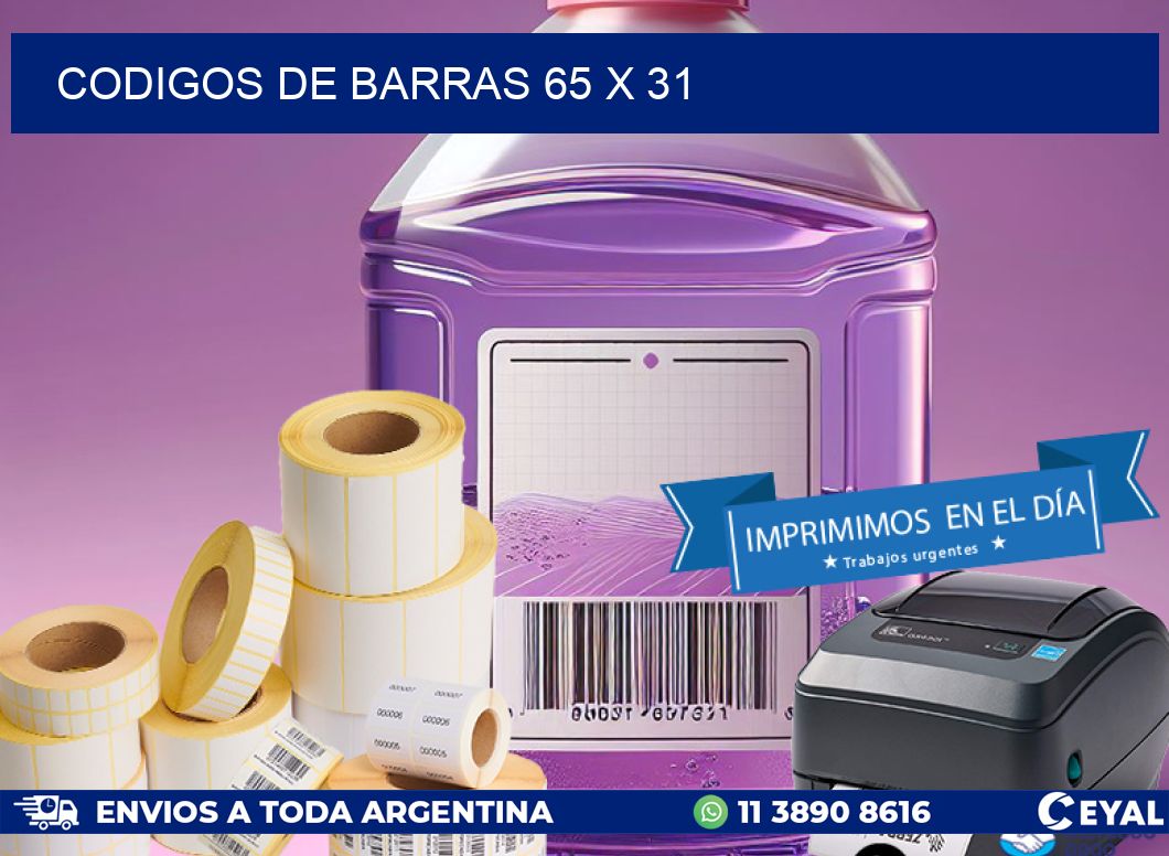 codigos de barras 65 x 31