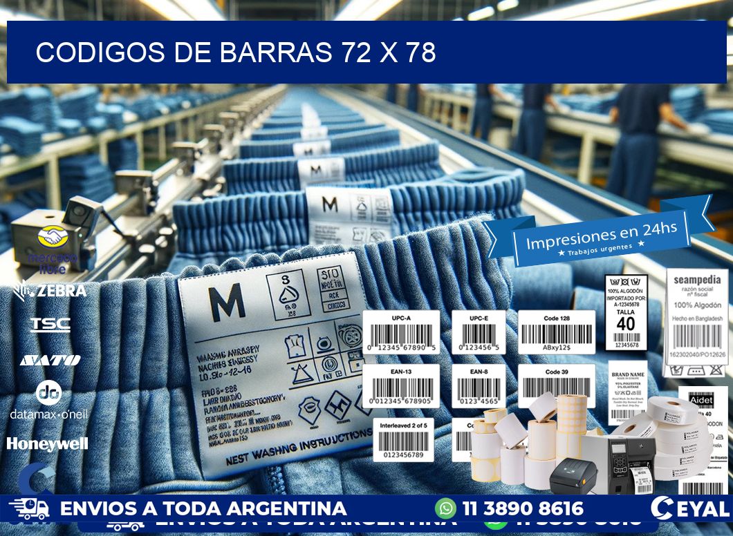 codigos de barras 72 x 78