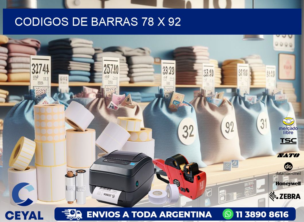codigos de barras 78 x 92