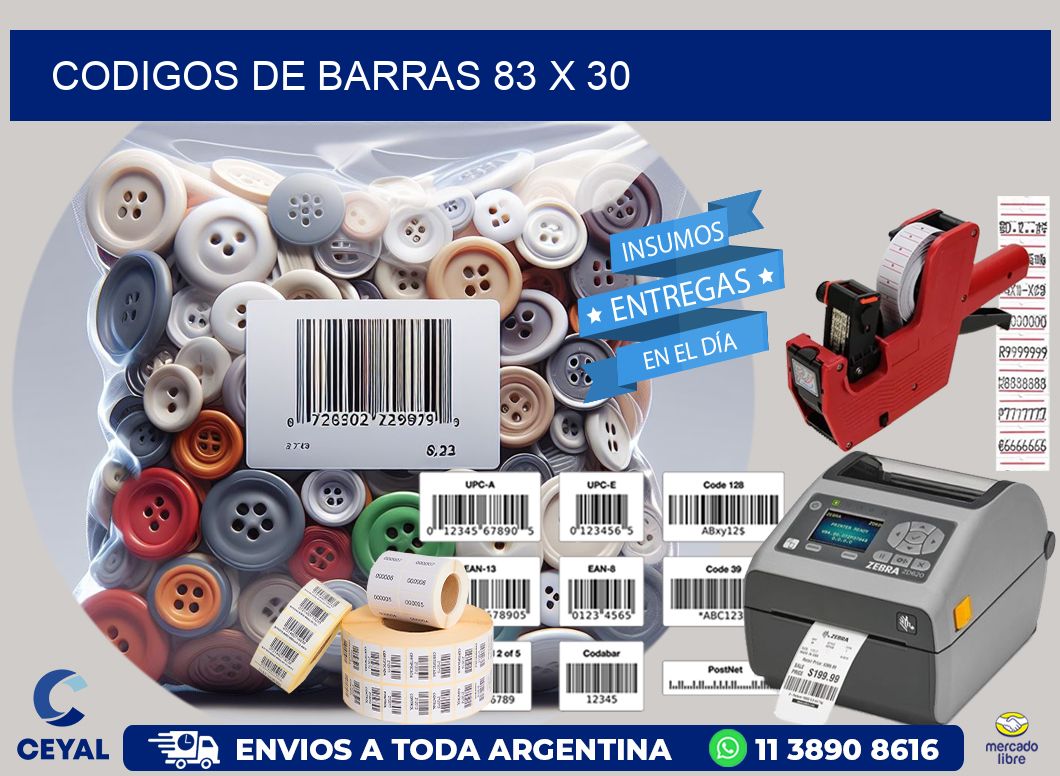 codigos de barras 83 x 30