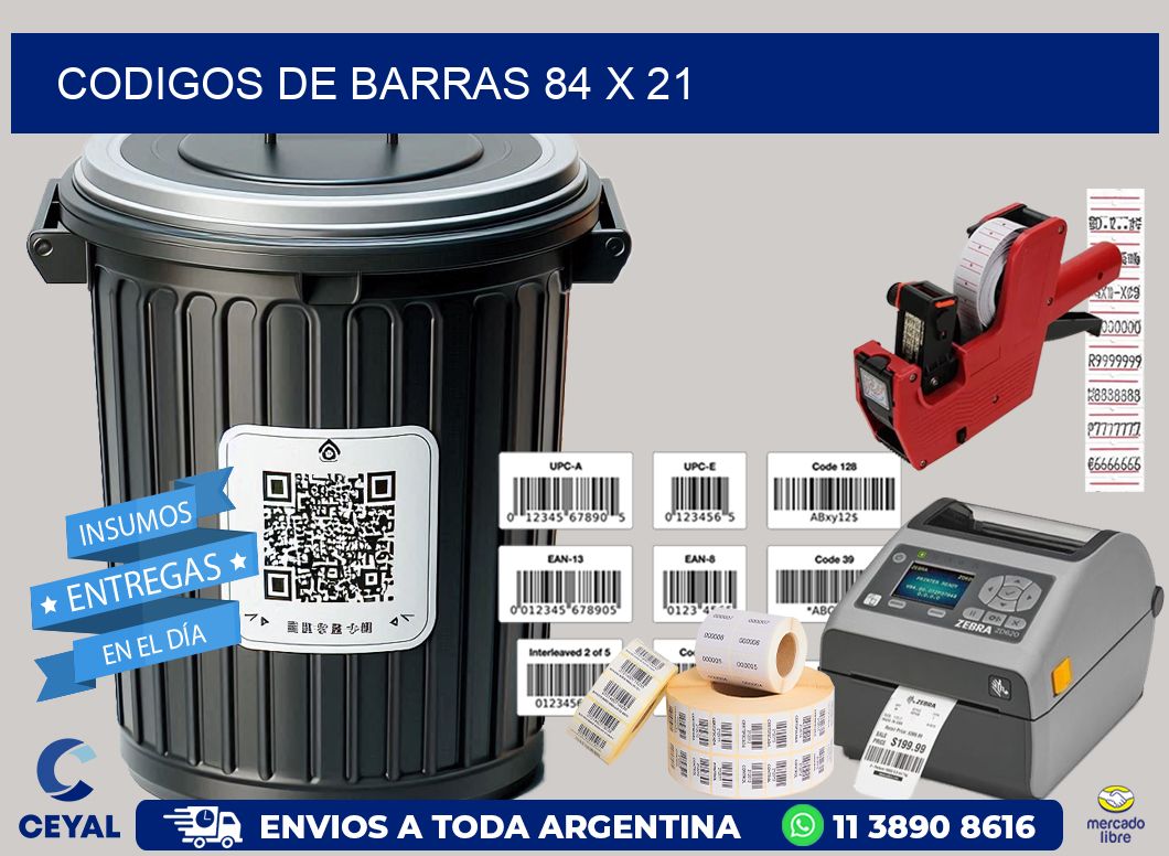 codigos de barras 84 x 21