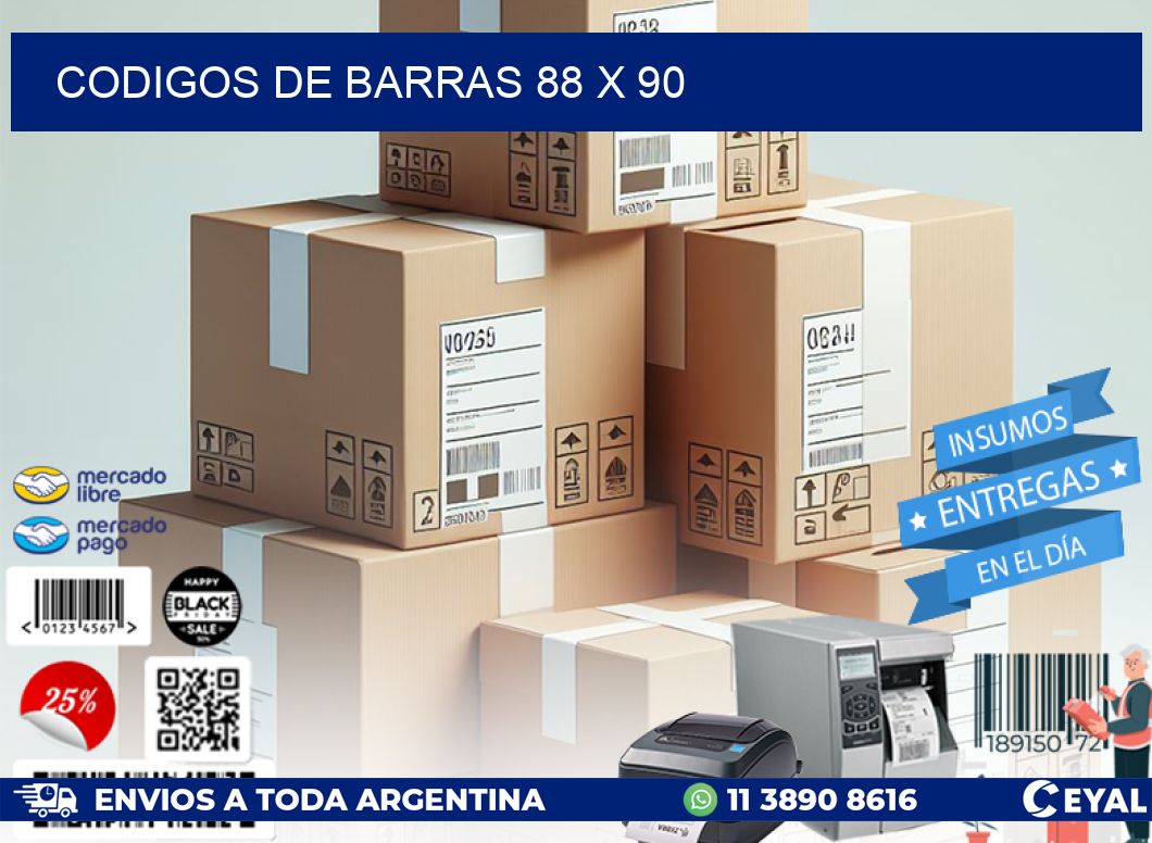 codigos de barras 88 x 90