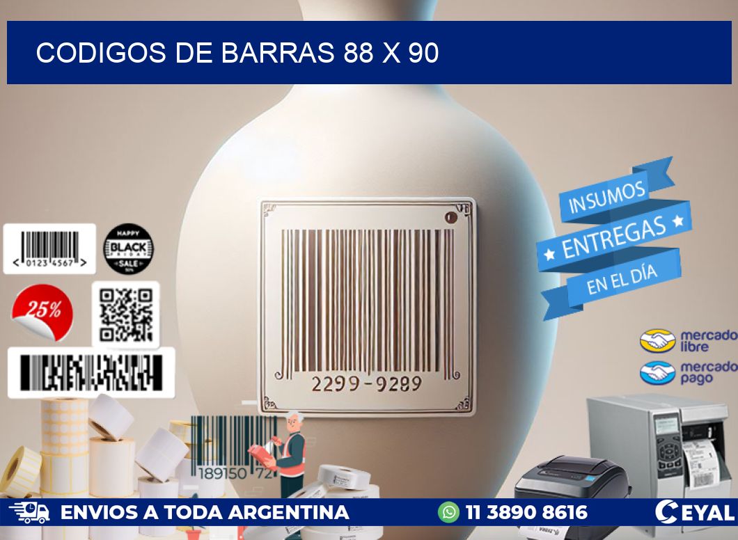 codigos de barras 88 x 90