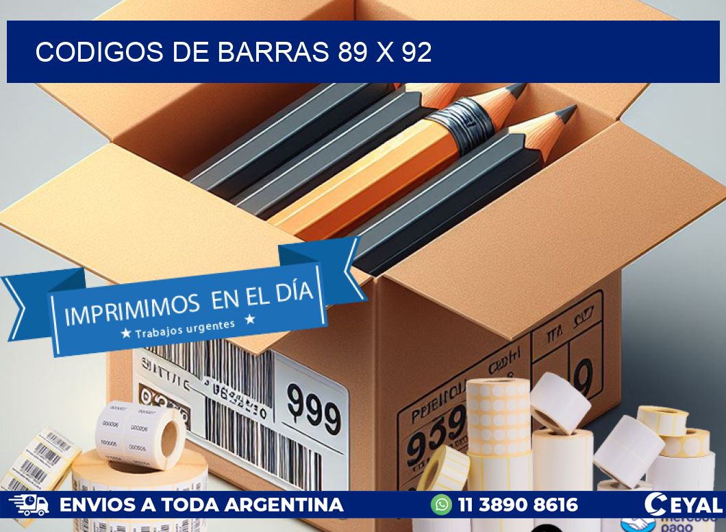 codigos de barras 89 x 92