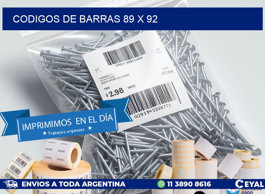 codigos de barras 89 x 92