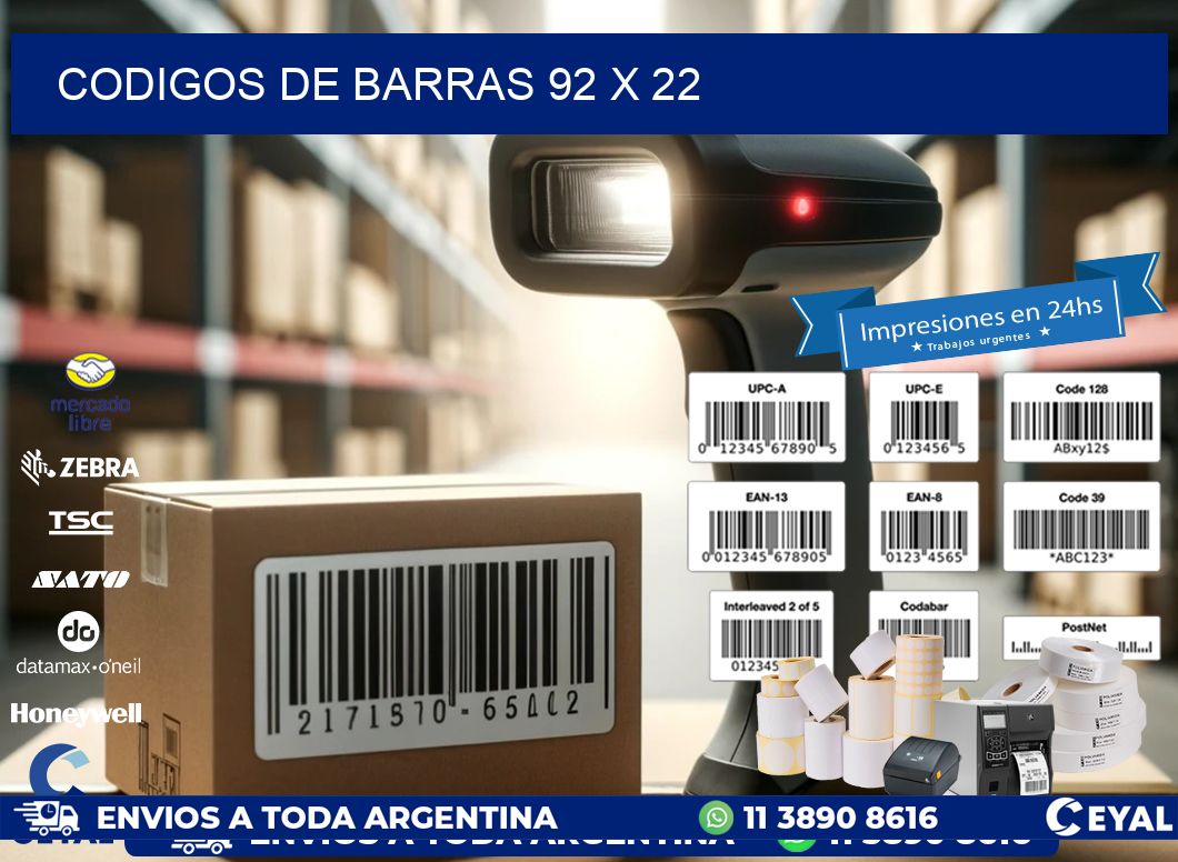 codigos de barras 92 x 22