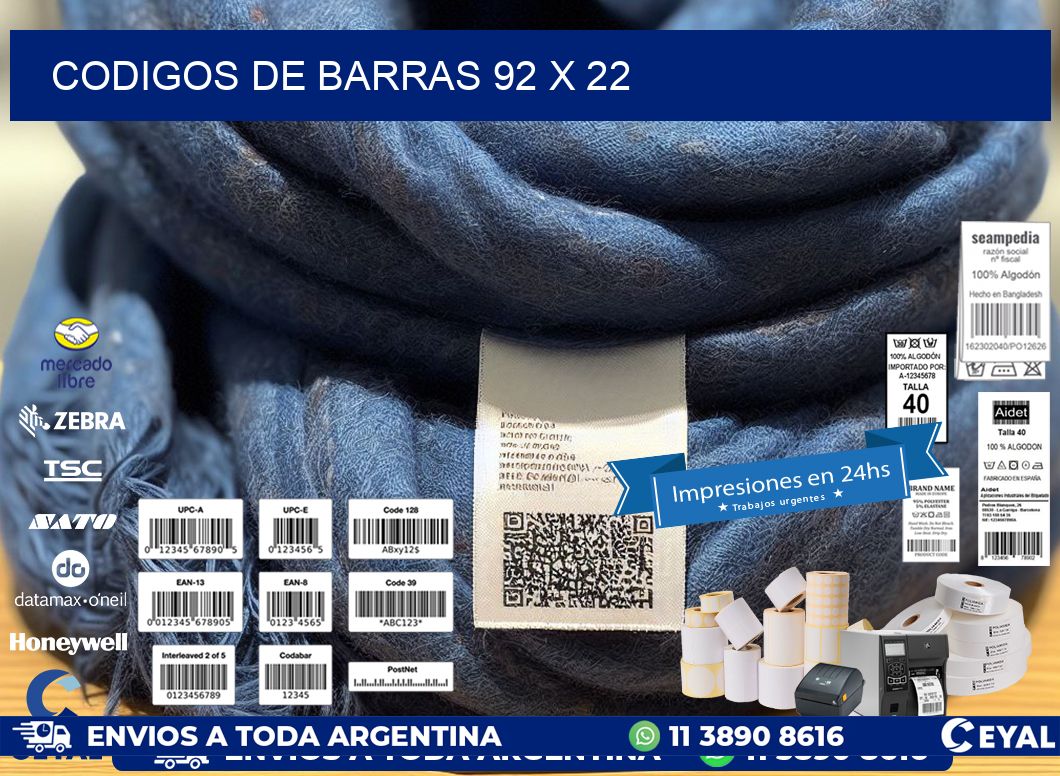 codigos de barras 92 x 22