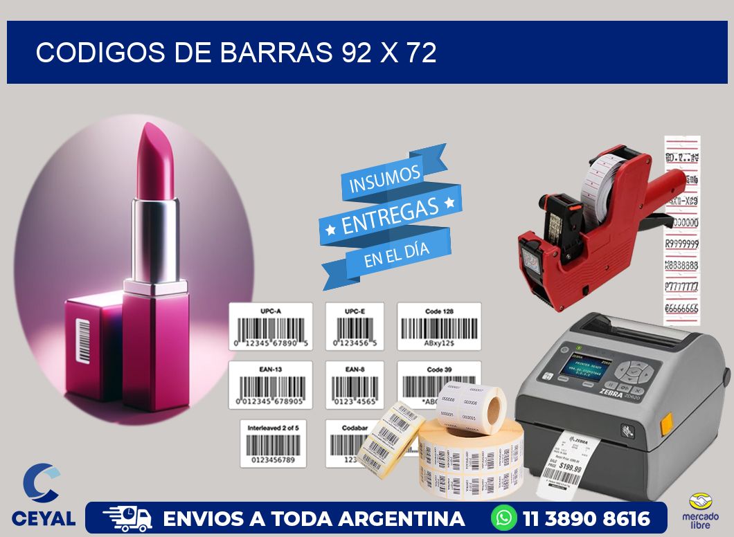 codigos de barras 92 x 72