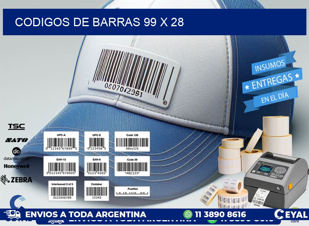 codigos de barras 99 x 28