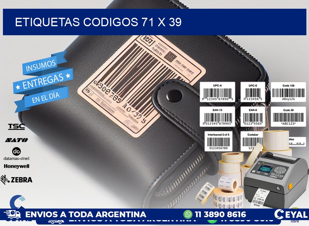 etiquetas codigos 71 x 39