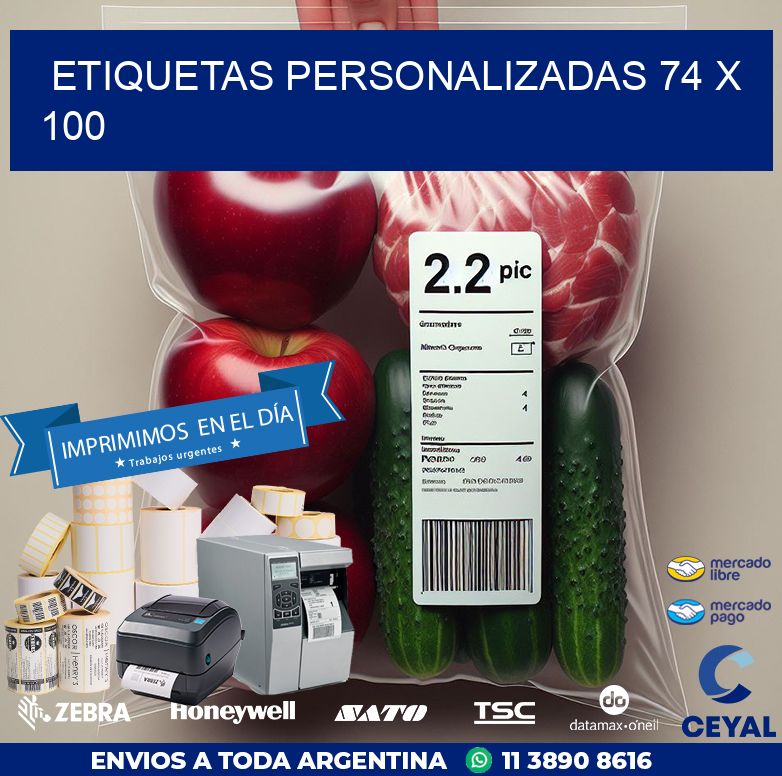 etiquetas personalizadas 74 x 100