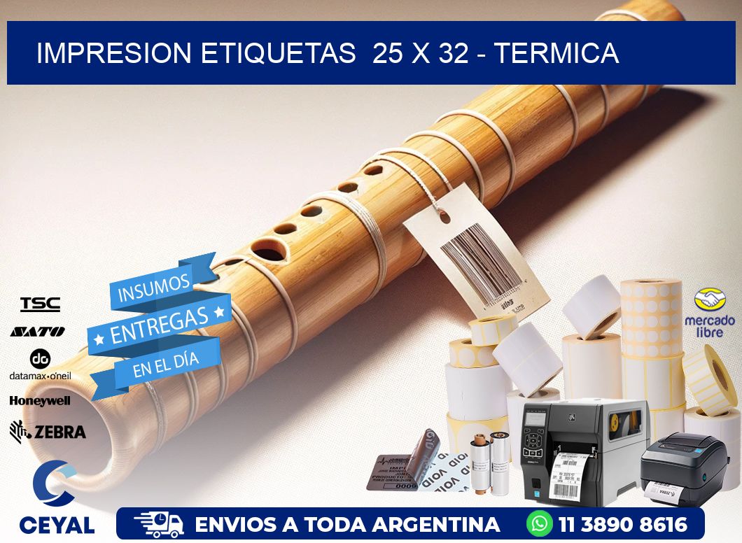 impresion etiquetas  25 x 32 - termica