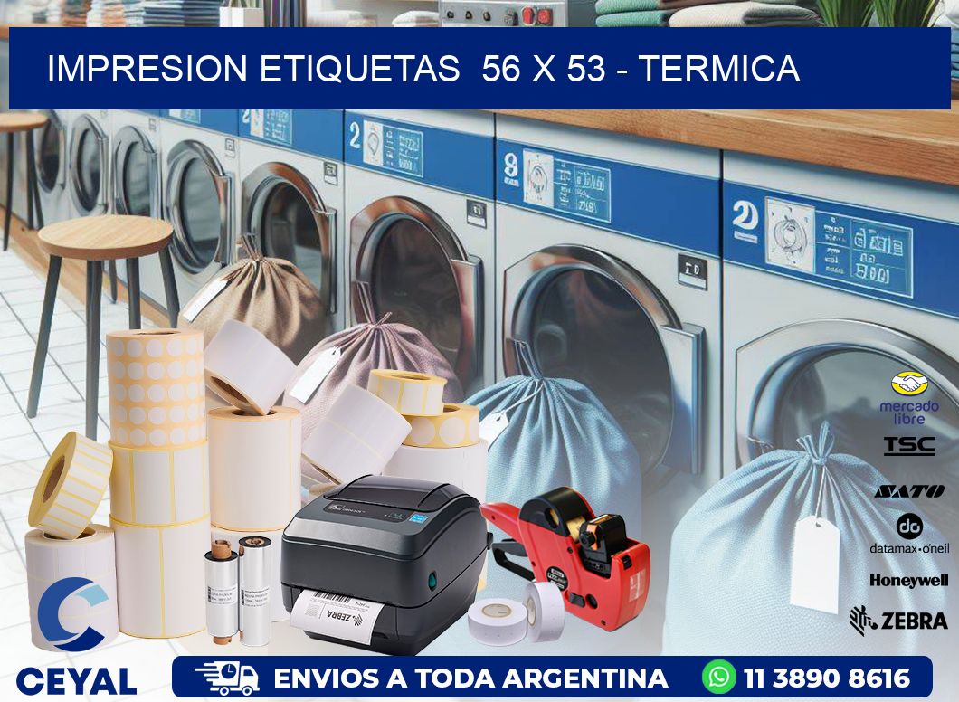 impresion etiquetas  56 x 53 - termica