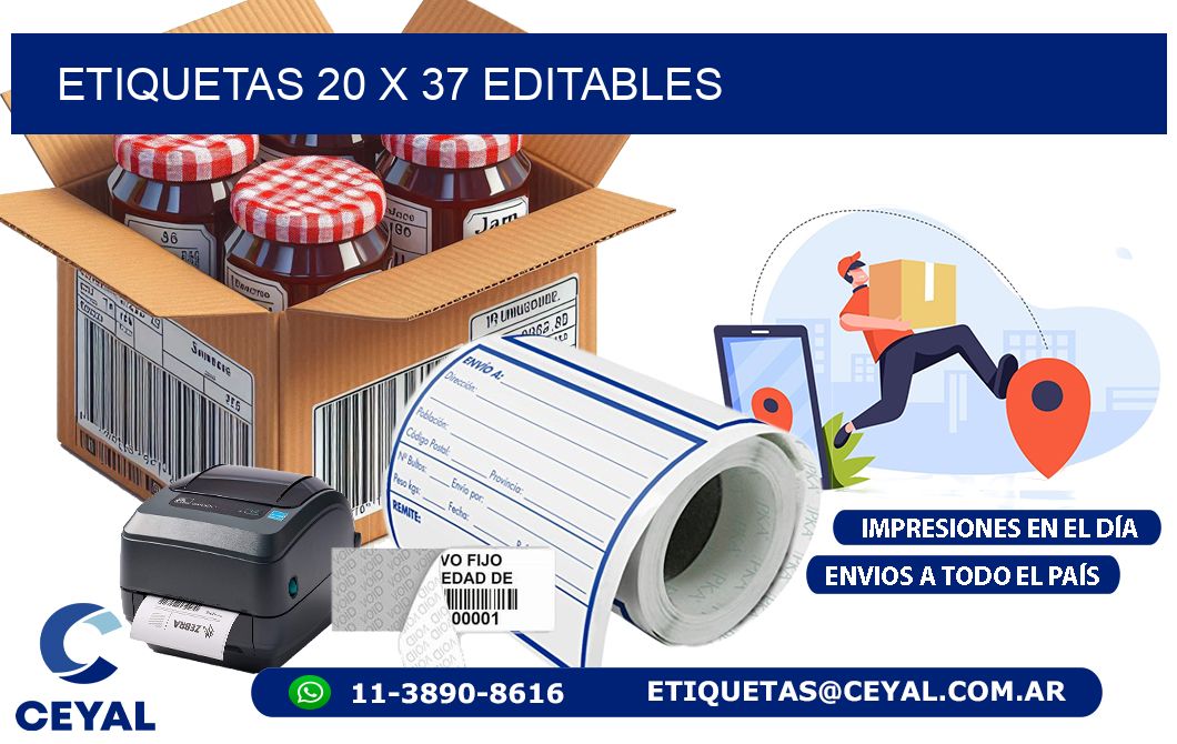 ETIQUETAS 20 x 37 EDITABLES