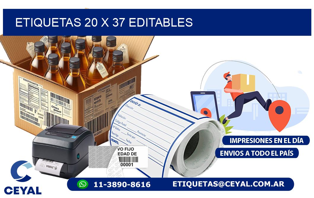 ETIQUETAS 20 x 37 EDITABLES