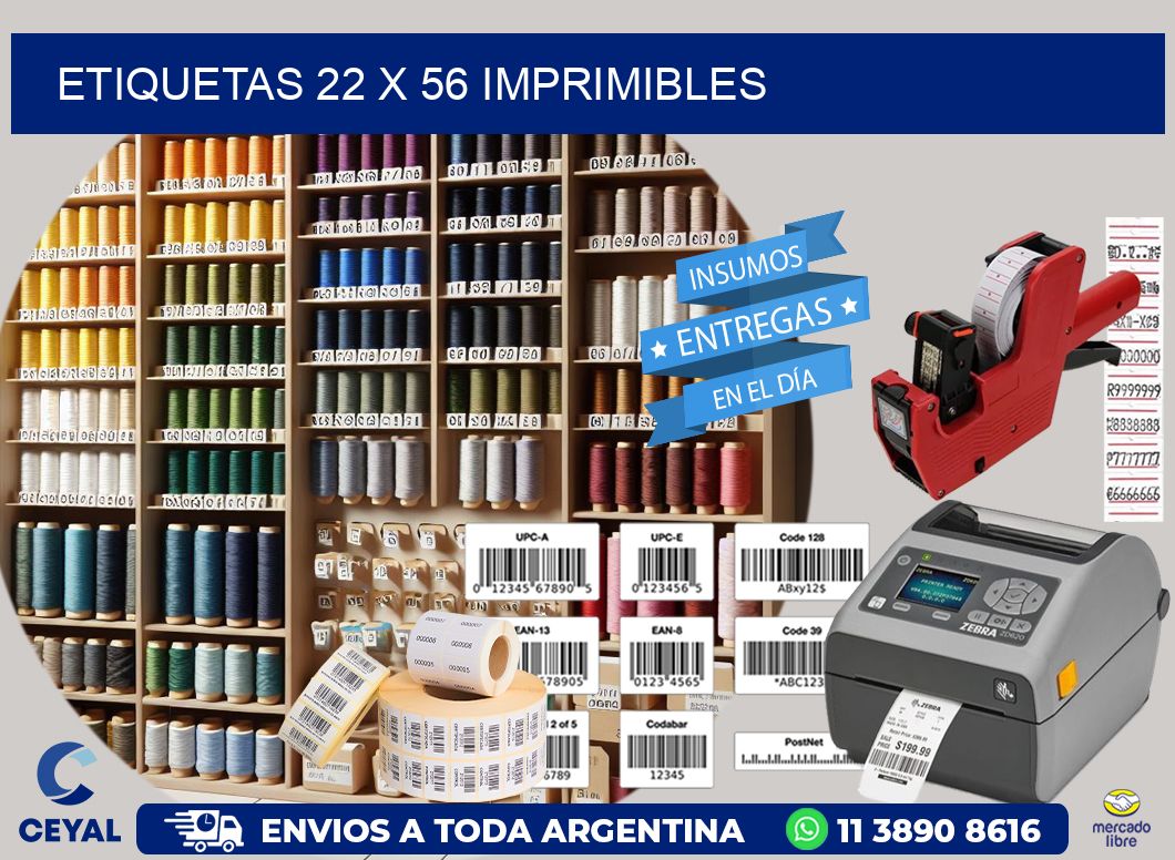 ETIQUETAS 22 x 56 IMPRIMIBLES