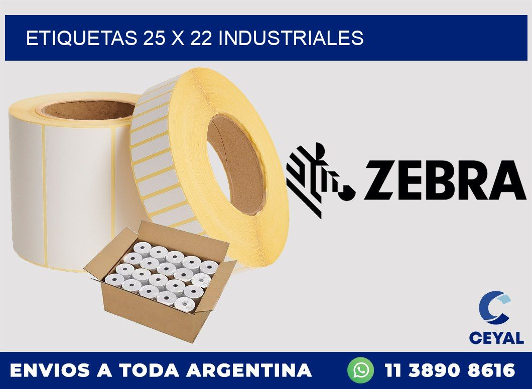 ETIQUETAS 25 x 22 INDUSTRIALES