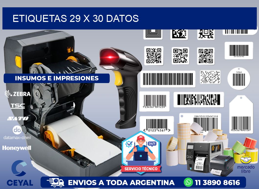 ETIQUETAS 29 x 30 DATOS