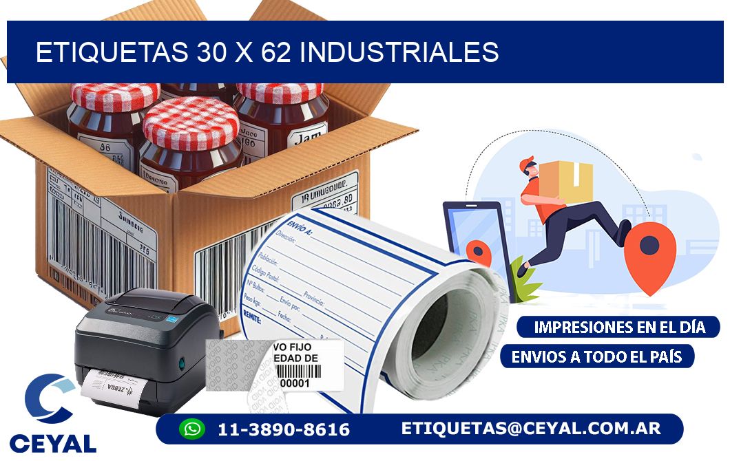 ETIQUETAS 30 x 62 INDUSTRIALES