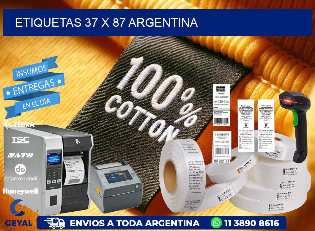 ETIQUETAS 37 x 87 ARGENTINA