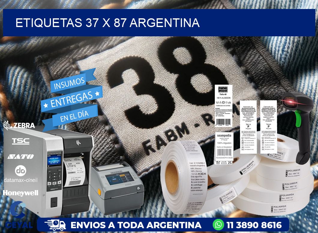 ETIQUETAS 37 x 87 ARGENTINA