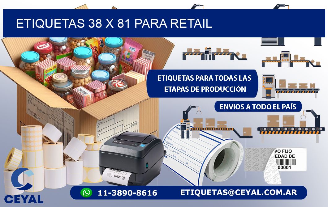 ETIQUETAS 38 x 81 PARA RETAIL