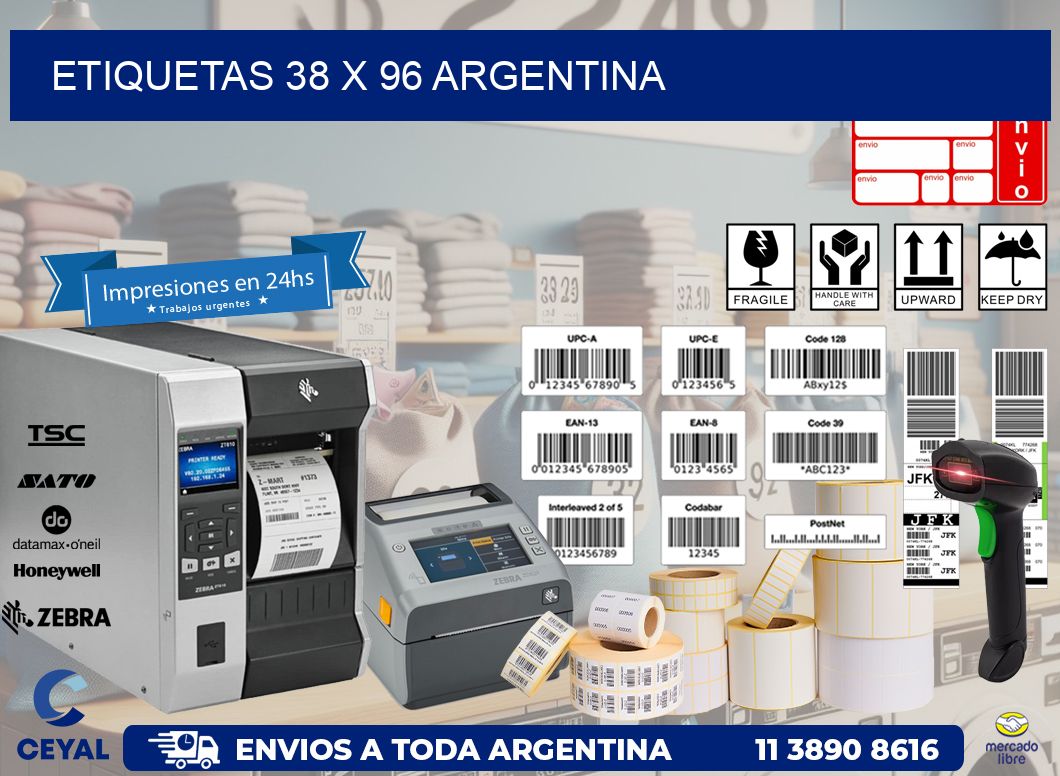 ETIQUETAS 38 x 96 ARGENTINA