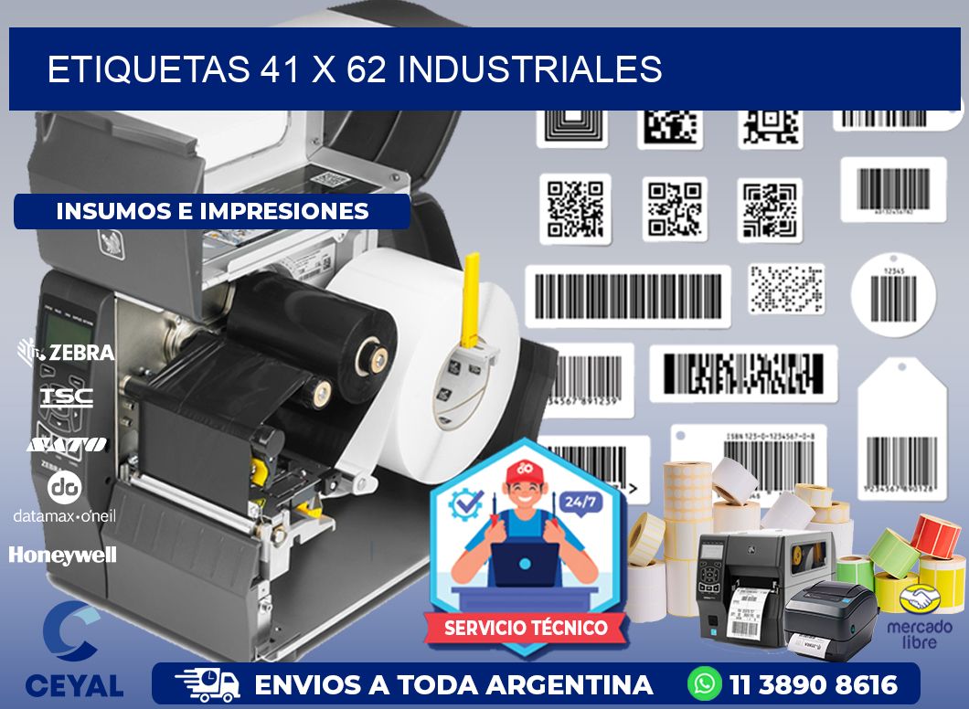 ETIQUETAS 41 x 62 INDUSTRIALES