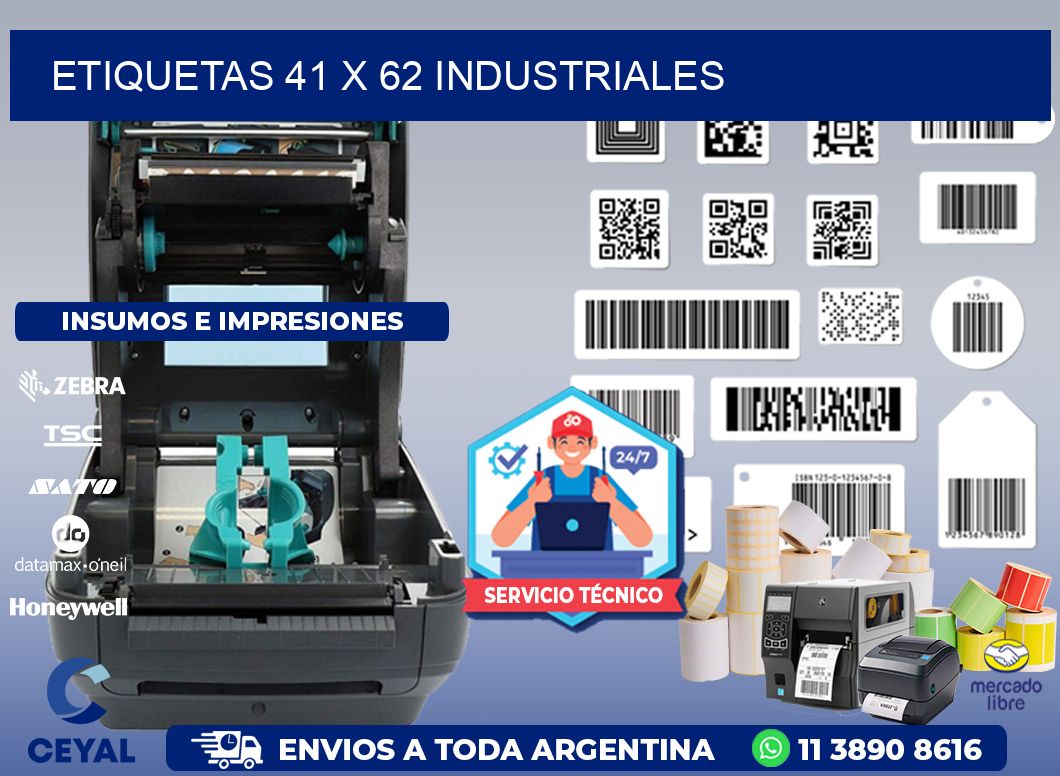 ETIQUETAS 41 x 62 INDUSTRIALES