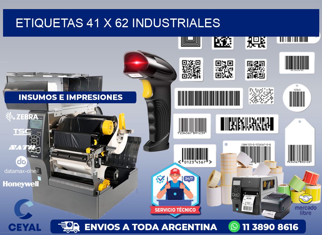 ETIQUETAS 41 x 62 INDUSTRIALES