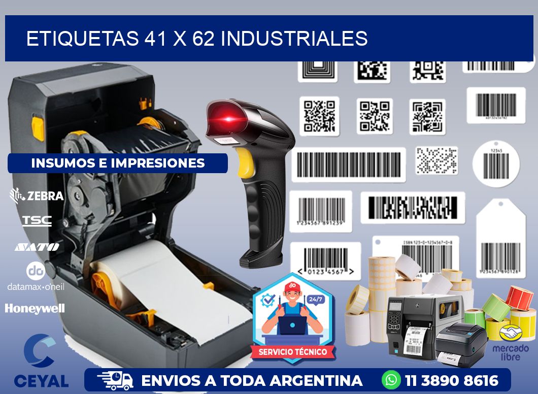 ETIQUETAS 41 x 62 INDUSTRIALES