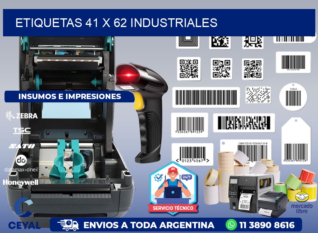 ETIQUETAS 41 x 62 INDUSTRIALES