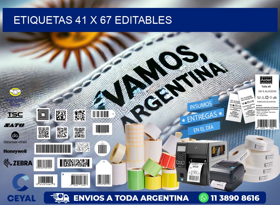 ETIQUETAS 41 x 67 EDITABLES