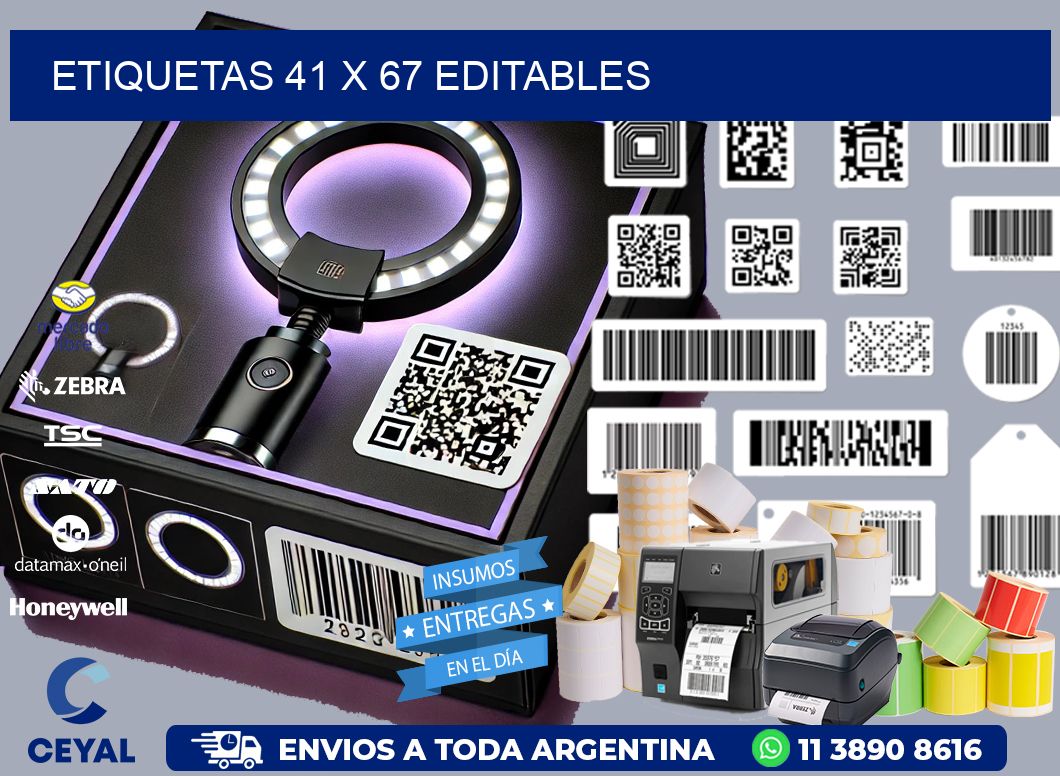 ETIQUETAS 41 x 67 EDITABLES