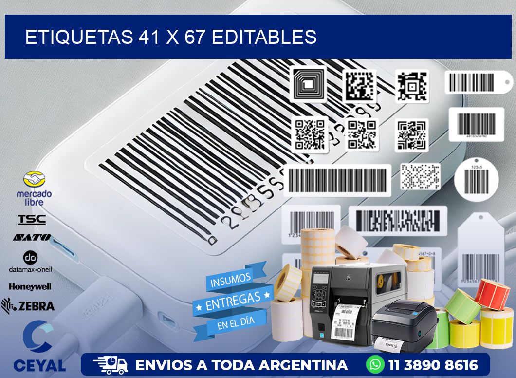 ETIQUETAS 41 x 67 EDITABLES
